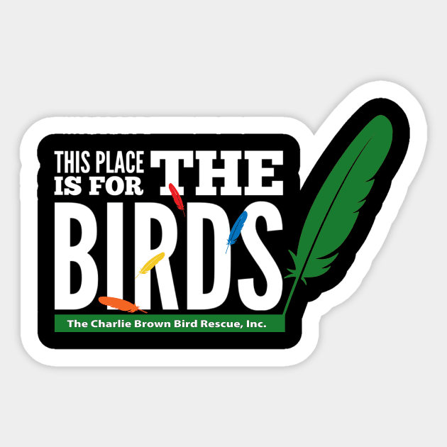 CB for the birds 2 - white type Sticker by Just Winging It Designs